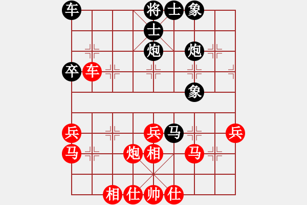 象棋棋譜圖片：木叉叉木大(3段)-勝-瓦房店棋象(2段) - 步數(shù)：40 