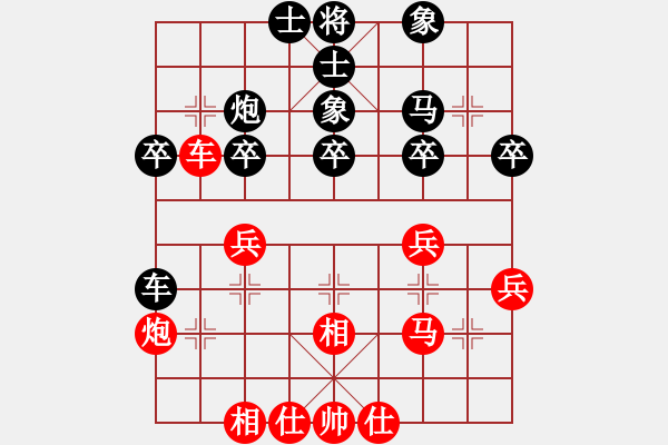 象棋棋譜圖片：豬頭兵團(tuán)(月將)-和-華工隊(duì)教練(日帥) - 步數(shù)：30 