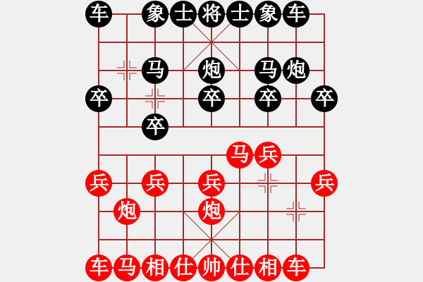 象棋棋譜圖片：隨心所欲[紅] -VS- 拜師學(xué)棋[黑]（2） - 步數(shù)：10 