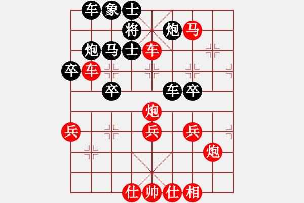 象棋棋譜圖片：[天下]不敗棋王[黑] -VS- 刀砍狂人[紅] - 步數(shù)：49 