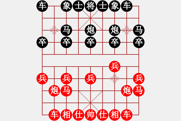 象棋棋谱图片：王明生 先和 许文章 - 步数：10 