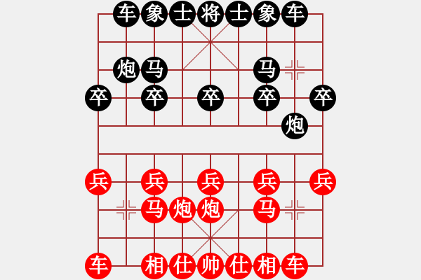 象棋棋譜圖片：熱血盟_湘江刀客[紅] -VS- 熱血盟★和仔[黑] - 步數(shù)：10 