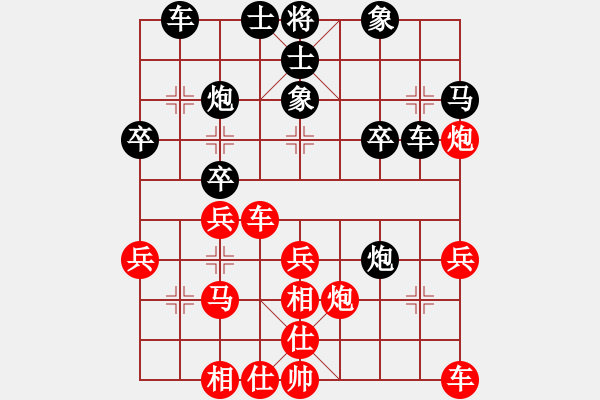 象棋棋譜圖片：真心[916313352] -VS- 輸習慣就好[2216899965] - 步數(shù)：30 