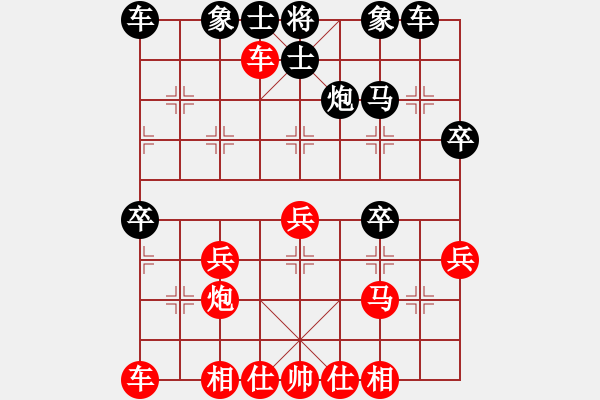 象棋棋譜圖片：橫才俊儒[292832991] -VS- 老哥愛下棋[513156402] - 步數(shù)：30 