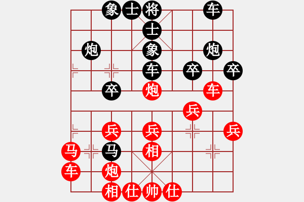 象棋棋譜圖片：旋風(fēng)V5.0先勝象棋巫師特大（中炮對(duì)屏風(fēng)馬） - 步數(shù)：30 