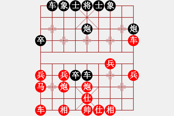 象棋棋譜圖片：橫才俊儒[292832991] -VS- 知足常。[976742949] - 步數(shù)：30 