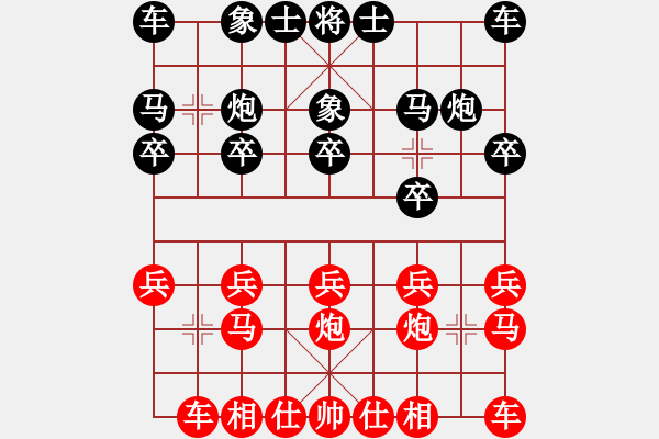 象棋棋譜圖片：中炮對7路炮（我先勝Q(mào)Q都尉） - 步數(shù)：10 