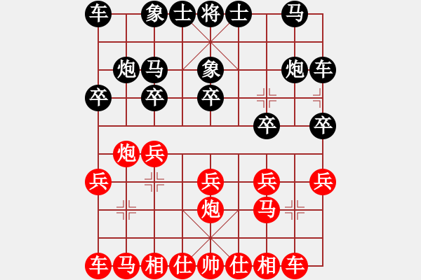 象棋棋譜圖片：同心q[紅] -VS- 棋苑大怪[黑] - 步數(shù)：10 