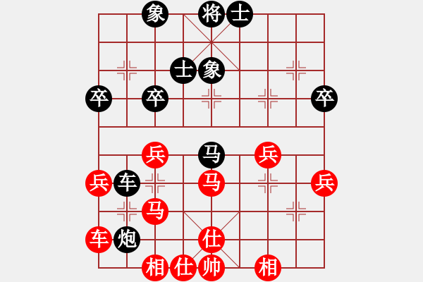 象棋棋譜圖片：萬(wàn)達(dá)總領(lǐng)隊(duì)(9段)-和-牡羊座穆斯(9段) - 步數(shù)：40 