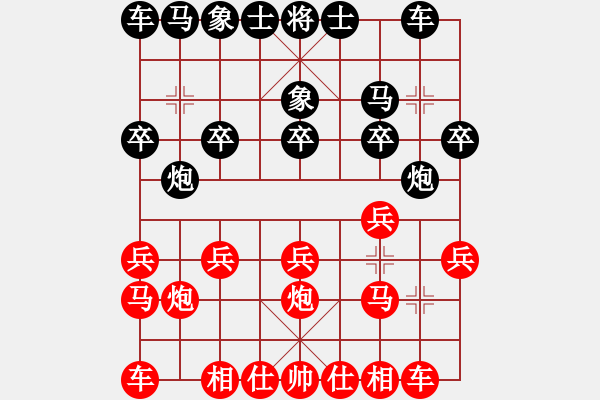 象棋棋譜圖片：中炮對黑巡河炮(業(yè)四升業(yè)五評測對局)我先勝 - 步數(shù)：10 