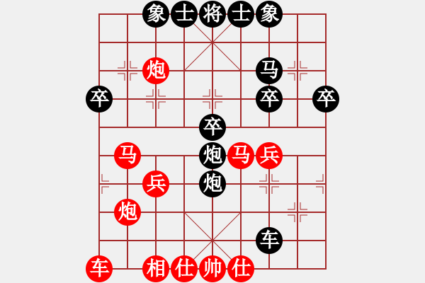 象棋棋譜圖片：后手“中炮左橫車(chē)”對(duì)“過(guò)宮炮直車(chē)”；布局 2022-12-01 - 步數(shù)：36 