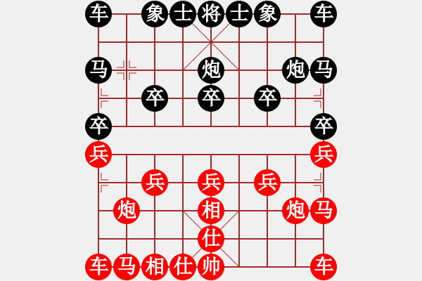 象棋棋譜圖片：鐵兵局 - 中象-飄 先勝 ゞ★煙臺蘋果 - 步數(shù)：10 