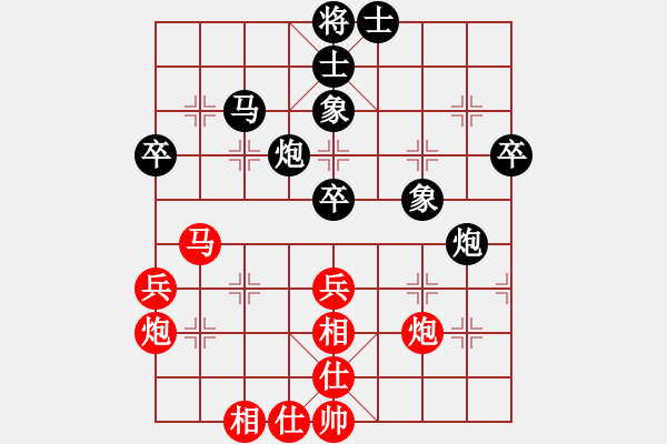 象棋棋譜圖片：辣妹(天帝)-和-獵豹出擊(9級) - 步數(shù)：54 