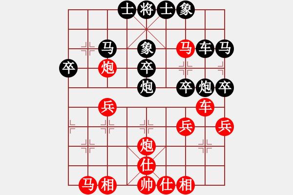 象棋棋譜圖片：王彩竹(8段)-和-鄂州文科王(6段) - 步數(shù)：30 