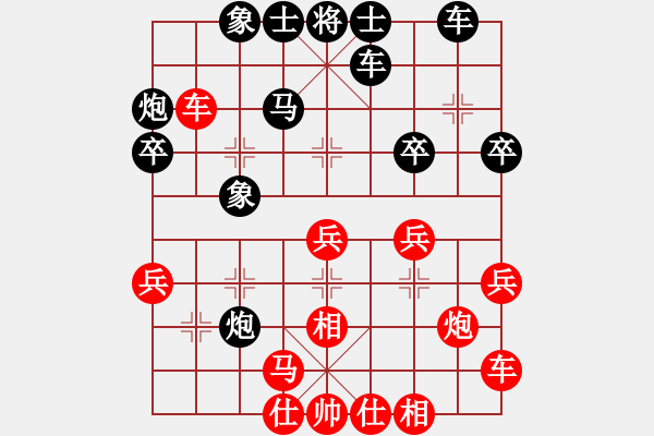 象棋棋譜圖片：2006年迪瀾杯弈天聯(lián)賽第二輪：楚水寒冰(5r)-勝-射手座艾羅(9段) - 步數(shù)：30 