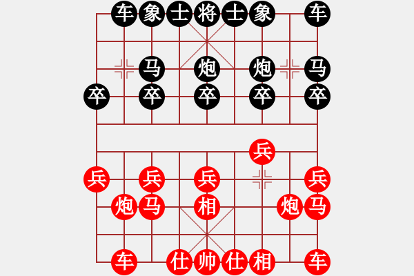 象棋棋譜圖片：挑夫[1399542293] -VS- 河北◆徐培治[634050036] - 步數(shù)：10 