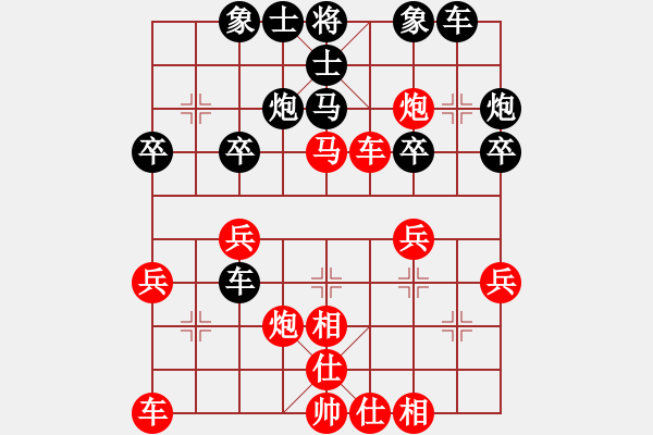 象棋棋譜圖片：天上的日頭(6段)-和-yinghaoren(8段) - 步數(shù)：30 