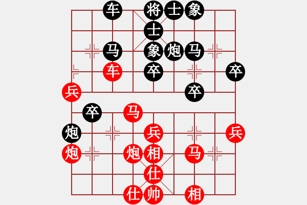 象棋棋譜圖片：白云散人(1段)-負(fù)-刀鋒第一號(hào)(4段) - 步數(shù)：40 