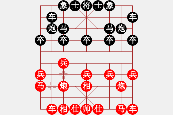 象棋棋譜圖片：象棋愛好者 VS 中級棋士 - 步數(shù)：10 