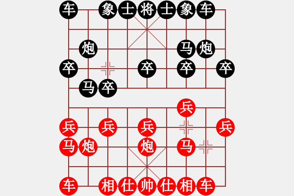 象棋棋譜圖片：棋鹿(7段)-勝-全麥牌啤酒(9段) 中炮左邊馬對(duì)屏風(fēng)馬 - 步數(shù)：10 