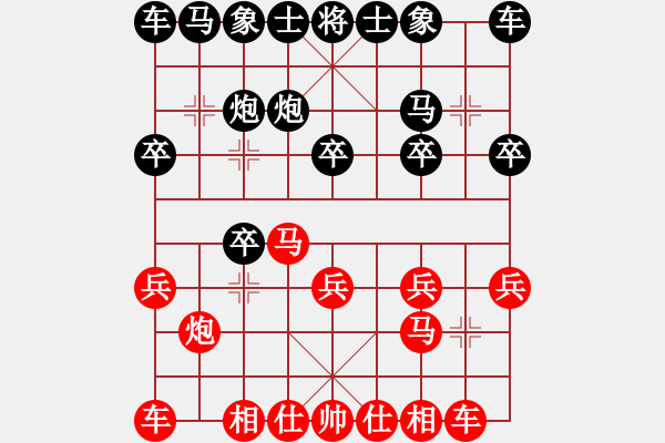 象棋棋譜圖片：第6局讓右炮順手士角炮 - 步數：10 