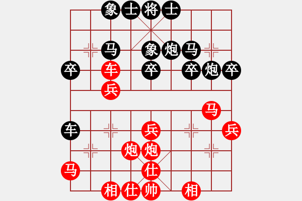 象棋棋譜圖片：天馬心空(8段)-和-彌勒佛主(月將)中炮緩開車對(duì)后補(bǔ)列炮 - 步數(shù)：30 