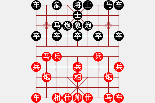 象棋棋譜圖片：醉棋渡河[紅] -VS- 俄の依賴[黑] - 步數(shù)：10 