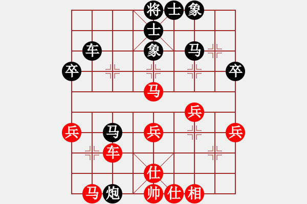 象棋棋譜圖片：攻城計(1段)-勝-阿瓜(9級) - 步數(shù)：40 