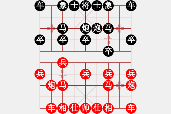 象棋棋譜圖片：2021.8.18.7JJ五分鐘先勝仙人指路對右中炮 - 步數(shù)：10 