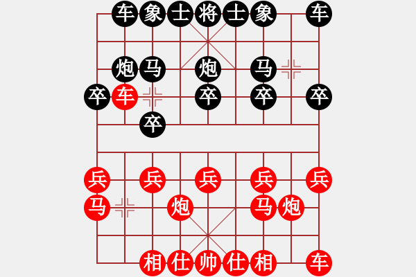 象棋棋譜圖片：愚蠢的一局：鷺羽[紅] -VS- 偏鋒炮王[黑] - 步數(shù)：10 