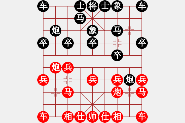象棋棋谱图片：侯文博 先和 杨辉 - 步数：10 