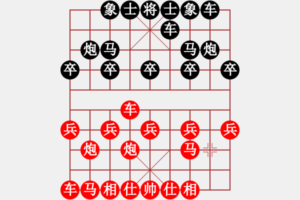 象棋棋譜圖片：象棋愛好者 VS 初級棋士 - 步數(shù)：10 