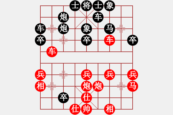 象棋棋譜圖片：甜蜜好朋友(3段)-負(fù)-道德水準(zhǔn)(1段) - 步數(shù)：30 