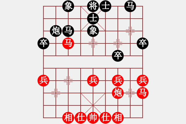 象棋棋譜圖片：聊城代表隊(duì)對(duì)棗莊隊(duì)第三臺(tái)：林書強(qiáng)vs程龍 - 步數(shù)：30 