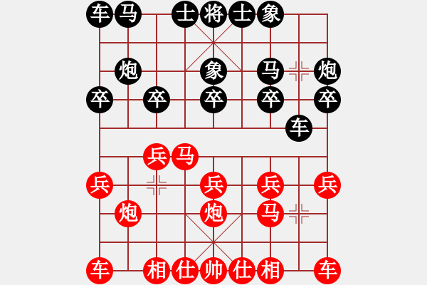象棋棋谱图片：张勇 先和 冯金贵 - 步数：10 