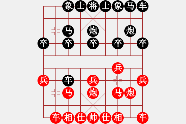 象棋棋譜圖片：33.饒先順炮直車臥槽馬車局 變1 - 步數(shù)：10 