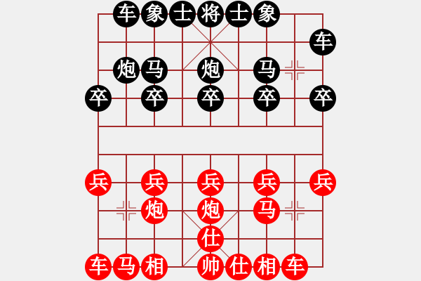 象棋棋譜圖片：二哥?。?！[紅先負(fù)] -VS- 贏一盤實(shí)在難[黑] 順炮直車對(duì)橫車 紅先上仕 - 步數(shù)：10 