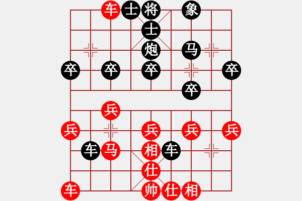 象棋棋譜圖片：洪大2017順炮117橫車對橫車（車一平六 士6進5） - 步數(shù)：30 