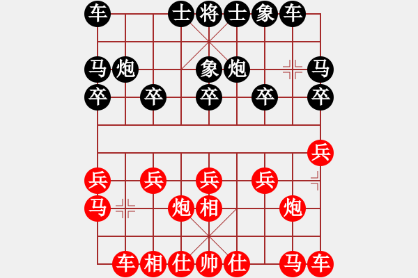 象棋棋谱图片：王向明 先和 赵顺心 - 步数：10 