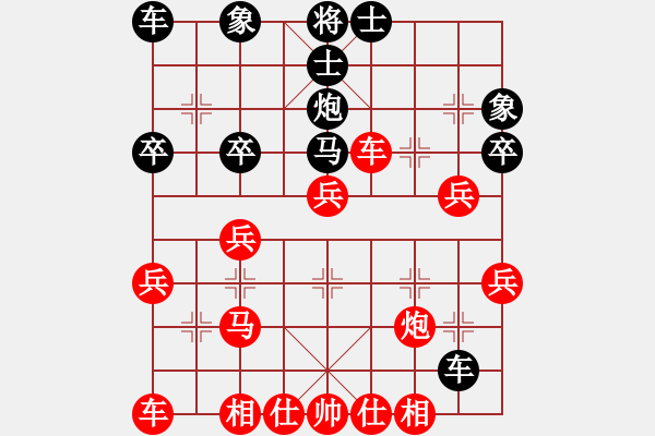 象棋棋譜圖片：煙臺(tái)棋圣(8段)-勝-義馬棋迷(1段) - 步數(shù)：30 