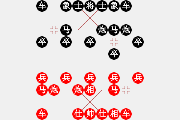 象棋棋谱图片：王育新 先负 颜成龙 - 步数：10 