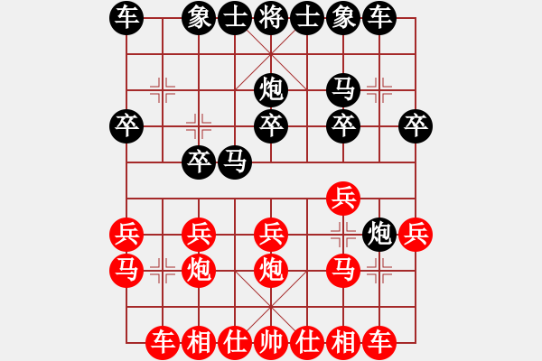 象棋棋譜圖片：五七炮進(jìn)三兵對(duì)屏風(fēng)馬 - 步數(shù)：14 