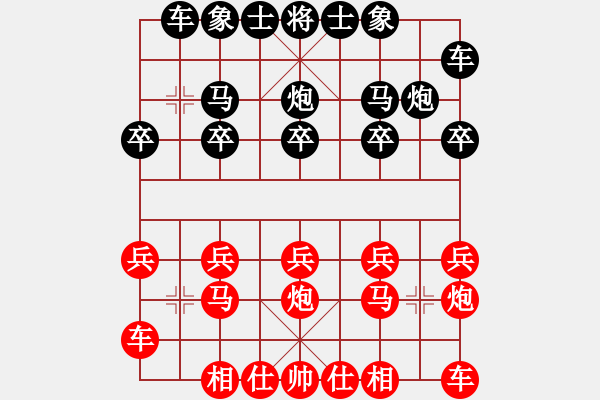 象棋棋譜圖片：20190907教學對局謝雨辰先負劉詩哲 - 步數(shù)：10 