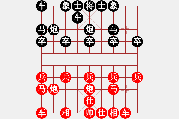 象棋棋谱图片：贵州 杨罗浩 和 宁波 尤观敏 - 步数：10 