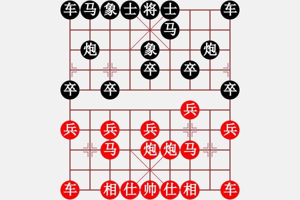 象棋棋譜圖片：1088局 A50- 仕角炮局-小蟲引擎23層先勝業(yè)3-3 - 步數(shù)：10 