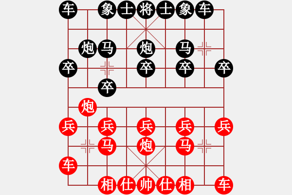 象棋棋譜圖片：1 順炮 - 步數(shù)：10 