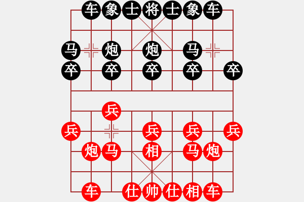 象棋棋譜圖片：紅方六步棋走了四個(gè)大子（雙馬雙車）和兩個(gè)弱子（一兵一相），而黑方六步棋則是六個(gè)大子（雙車雙馬雙炮）全 - 步數(shù)：12 