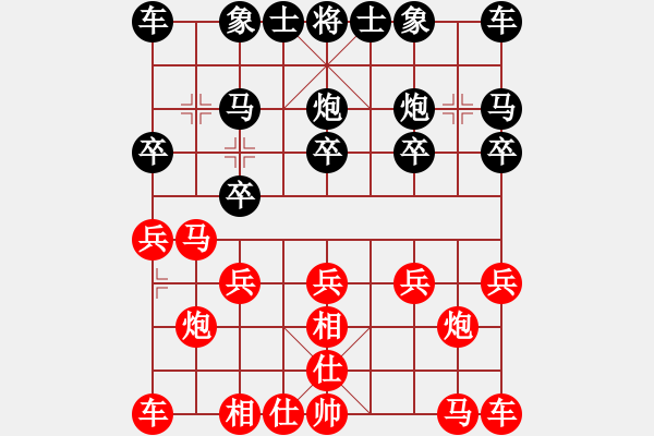 象棋棋譜圖片：11914局 A08-邊兵局-小蟲(chóng)引擎24層 紅先和 天天AI選手 - 步數(shù)：10 