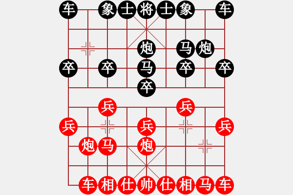 象棋棋譜圖片：因為所以[1245437518] -VS- 456[1759362146] - 步數(shù)：10 