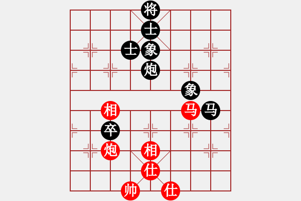 象棋棋譜圖片：xqxyzxyz(7段)-和-殺紅眼了(9段) - 步數(shù)：200 